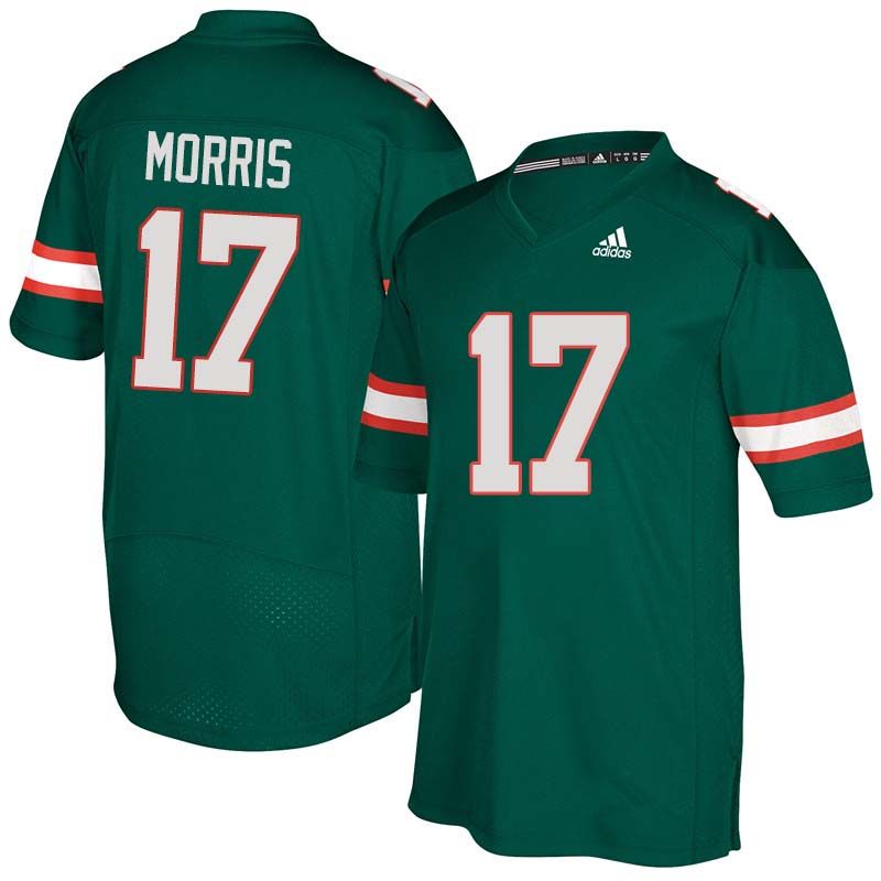 Adidas Miami Hurricanes #17 Stephen Morris College Football Jerseys Sale-Green